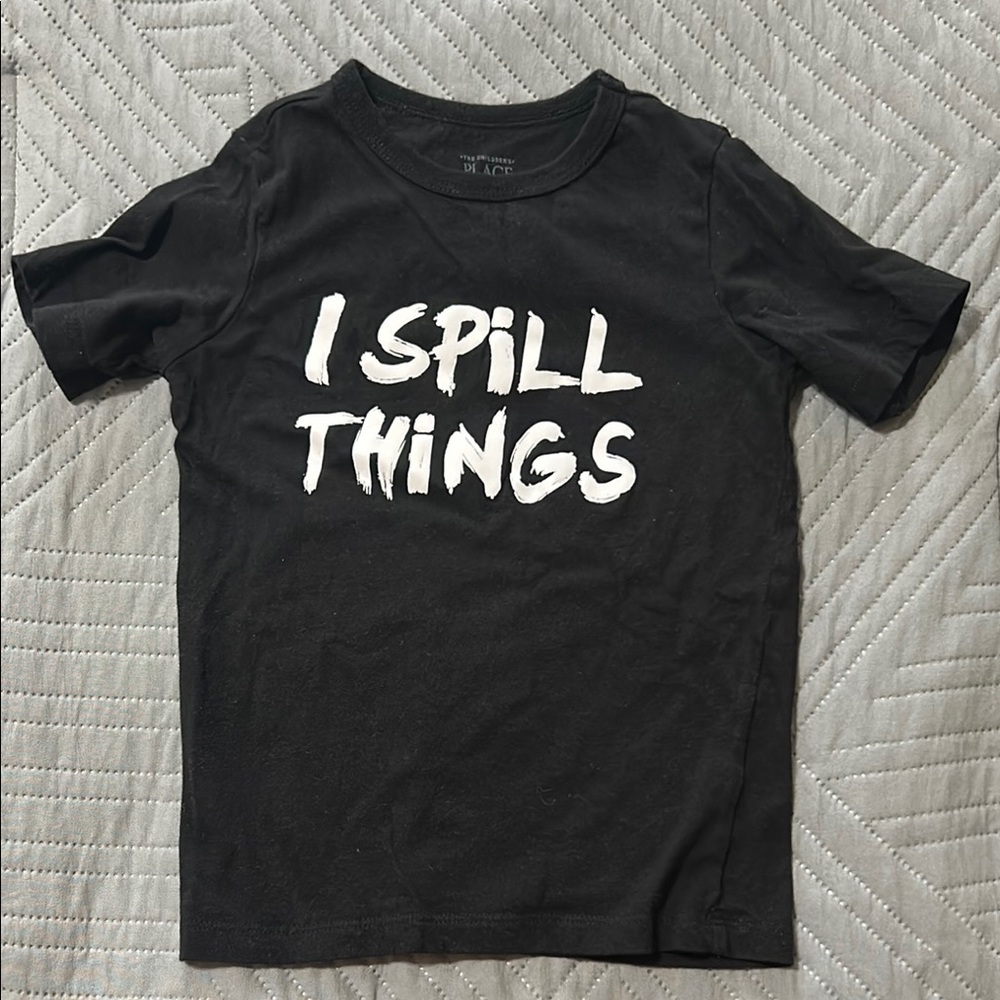 Kids Black Graphic T-Shirt